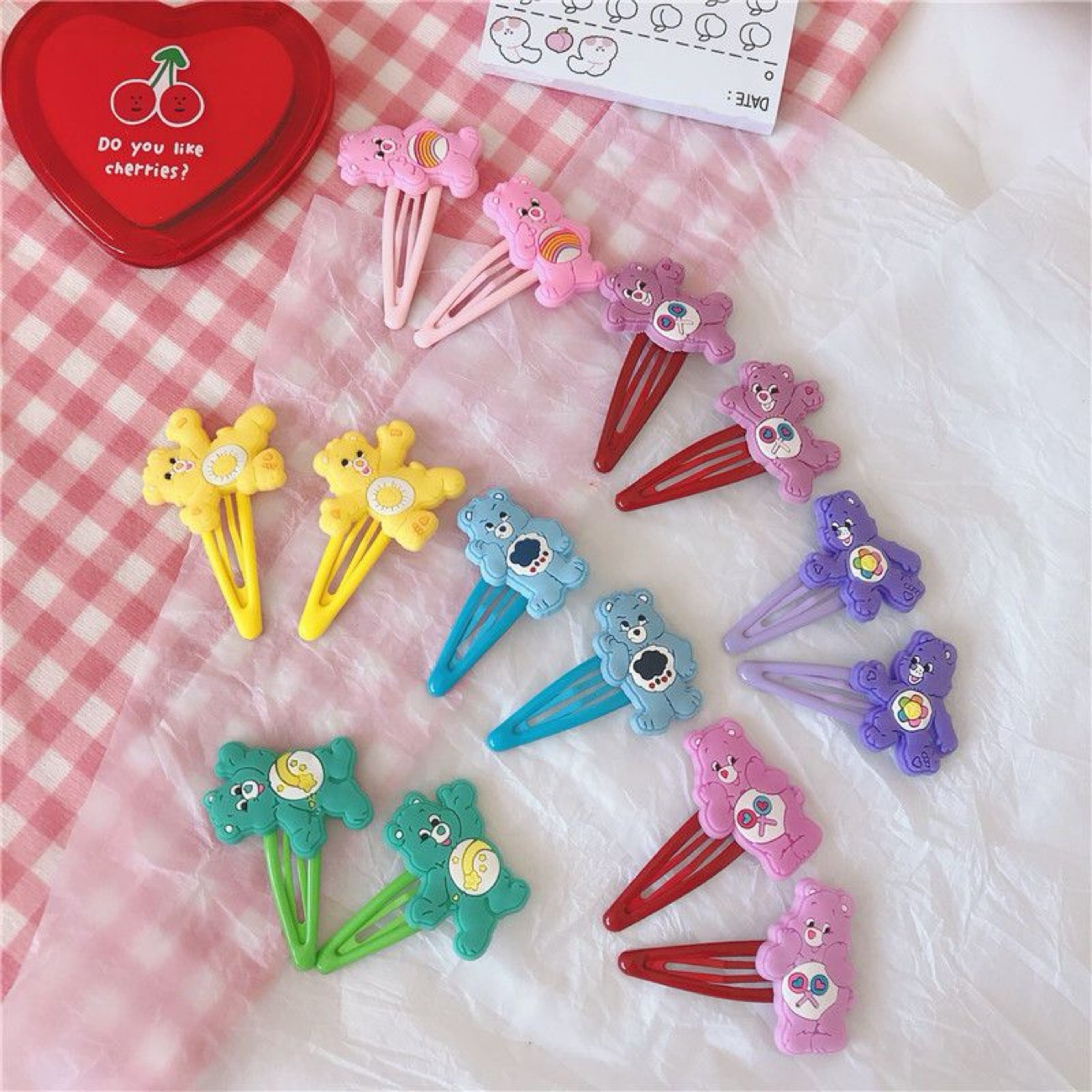 Hair Care Zinc - Care Bears Haarspangen-Set, Niedliche Cartoon-Bären Haarnadel-Set,