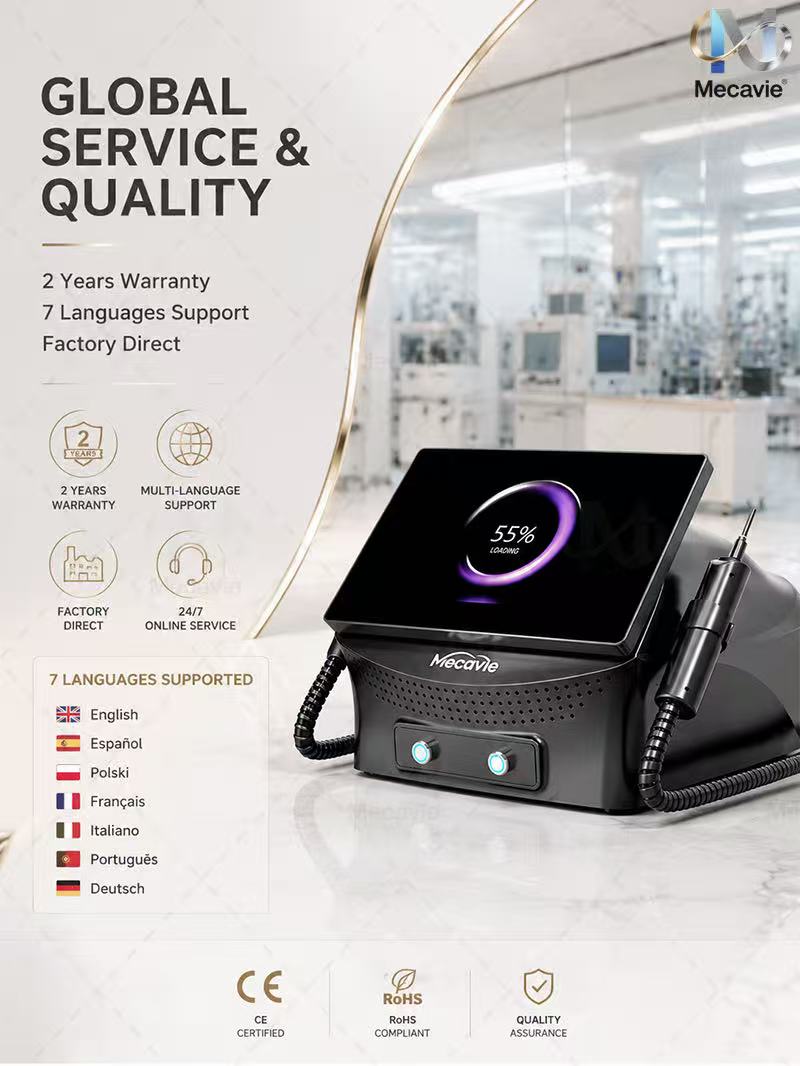 Hair Care Or Haircare - Desktop-Mecavie-4-Wellen-Laser, dauerhafte Haarentfernung, Pikosekunden-Tattoo-Melanin-Entfernung, schwarzes Hautpflegegerät