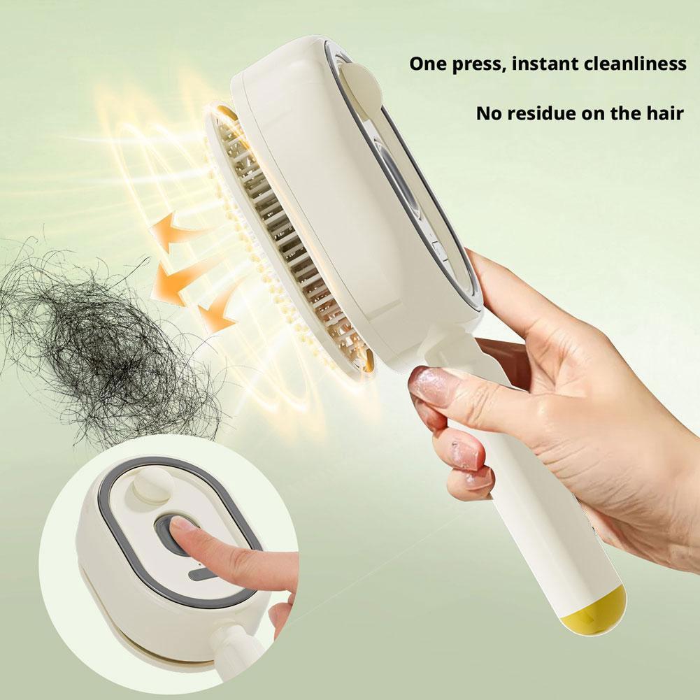 Hair Care Is Self Care - Elektrischer Sprüh-Luftkissen-Massagekamm mit Ätherischer-Öl-Zerstäubung, Selbstreinigender Volumen-Haarkamm