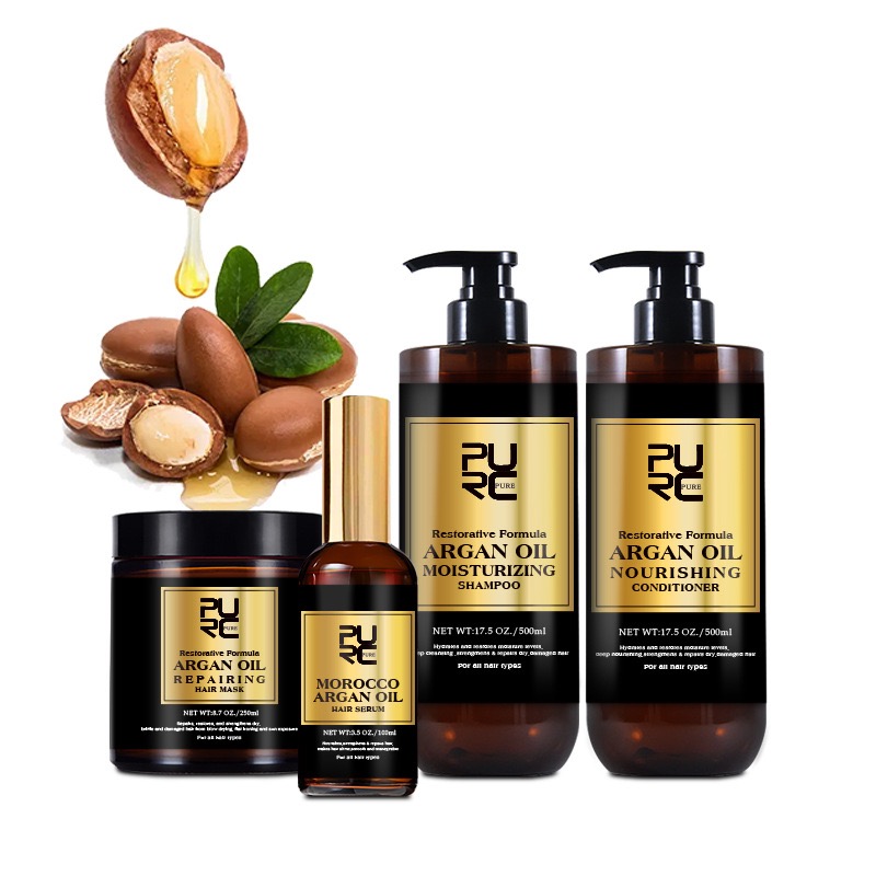 Hair Care Or Haircare - Marokko Arganöl Shampoo Conditioner Haarmaske Behandlung